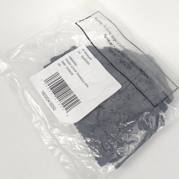 Free People Intimately Front Strap Triangle Bra in Carbon NWT XS - Picture 4 of 6